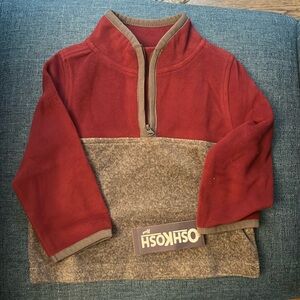Oshkosh B’gosh Grey and Burgundy Pullover Top-12 months-NWT